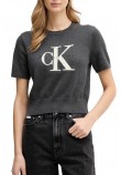 CALVIN KLEIN JEANS CHUNKY COTTON GRAPHIC VEST ΜΠΛΟΥΖΑ ΓΥΝΑΙΚΕΙΑ GREY