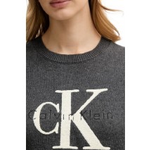 CALVIN KLEIN JEANS CHUNKY COTTON GRAPHIC VEST ΜΠΛΟΥΖΑ ΓΥΝΑΙΚΕΙΑ GREY
