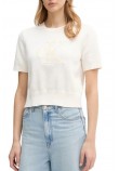 CALVIN KLEIN JEANS CHUNKY COTTON GRAPHIC VEST ΜΠΛΟΥΖΑ ΓΥΝΑΙΚΕΙΑ OFF WHITE