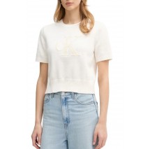 CALVIN KLEIN JEANS CHUNKY COTTON GRAPHIC VEST ΜΠΛΟΥΖΑ ΓΥΝΑΙΚΕΙΑ OFF WHITE