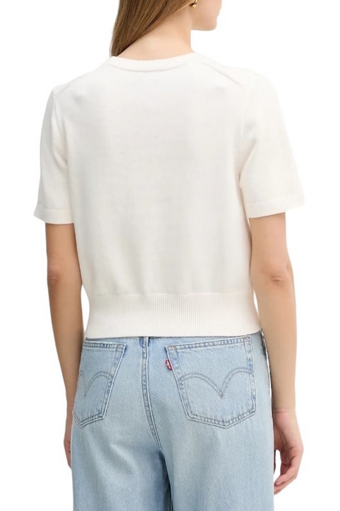 CALVIN KLEIN JEANS CHUNKY COTTON GRAPHIC VEST ΜΠΛΟΥΖΑ ΓΥΝΑΙΚΕΙΑ OFF WHITE