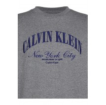 CALVIN KLEIN JEANS 20S MARCH GRAPHIC SEASONAL T-SHIRT ΜΠΛΟΥΖΑ ΑΝΔΡΙΚΗ GREY