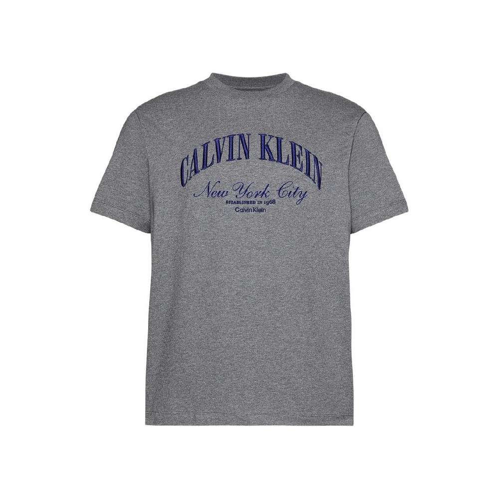 CALVIN KLEIN JEANS 20S MARCH GRAPHIC SEASONAL T-SHIRT ΜΠΛΟΥΖΑ ΑΝΔΡΙΚΗ GREY