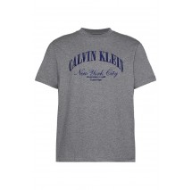 CALVIN KLEIN JEANS 20S MARCH GRAPHIC SEASONAL T-SHIRT ΜΠΛΟΥΖΑ ΑΝΔΡΙΚΗ GREY