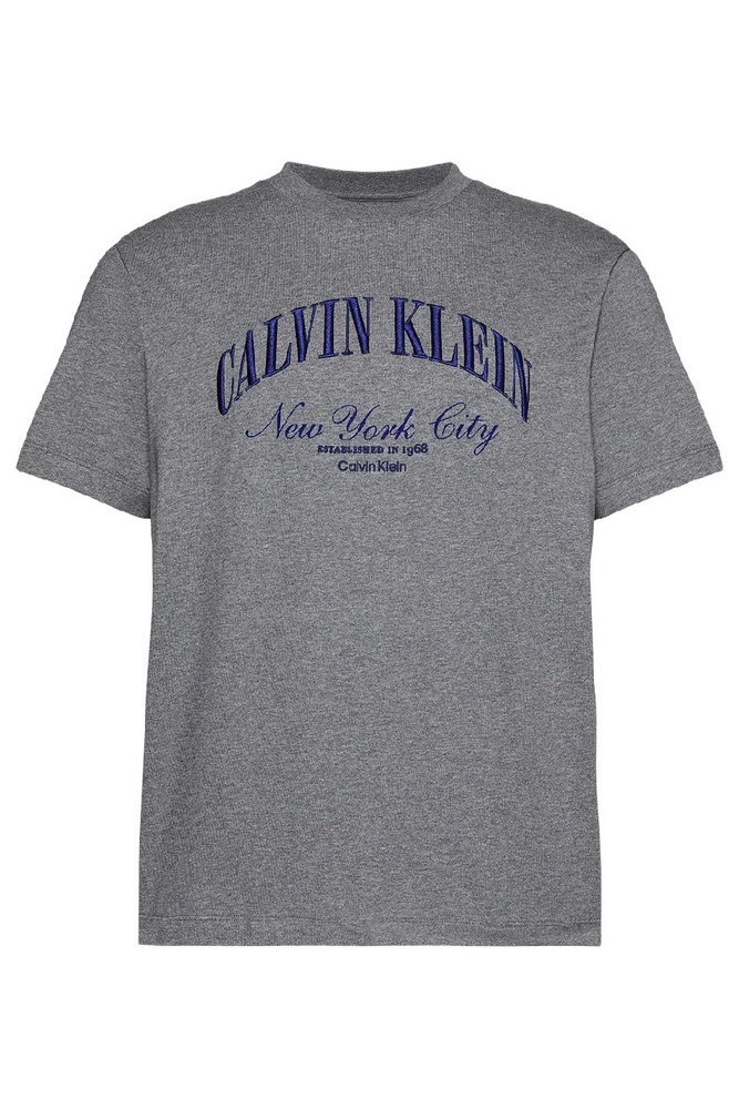 CALVIN KLEIN JEANS 20S MARCH GRAPHIC SEASONAL T-SHIRT ΜΠΛΟΥΖΑ ΑΝΔΡΙΚΗ GREY