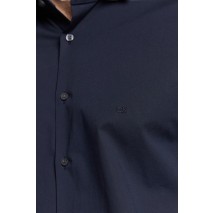 CALVIN KLEIN JEANS CK CHEST LOGO SLIM STRETCH SHIRT ΠΟΥΚΑΜΙΣΟ ΑΝΔΡΙΚΟ NAVY