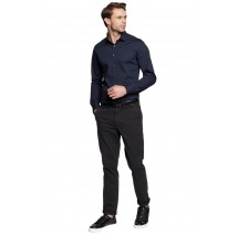 CALVIN KLEIN JEANS CK CHEST LOGO SLIM STRETCH SHIRT ΠΟΥΚΑΜΙΣΟ ΑΝΔΡΙΚΟ NAVY