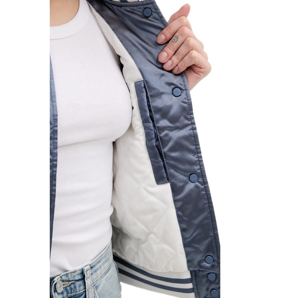 TOMMY JEANS SCRIPT VARSITY JACKET ΜΠΟΥΦΑΝ ΓΥΝΑΙΚΕΙΟ BLUE