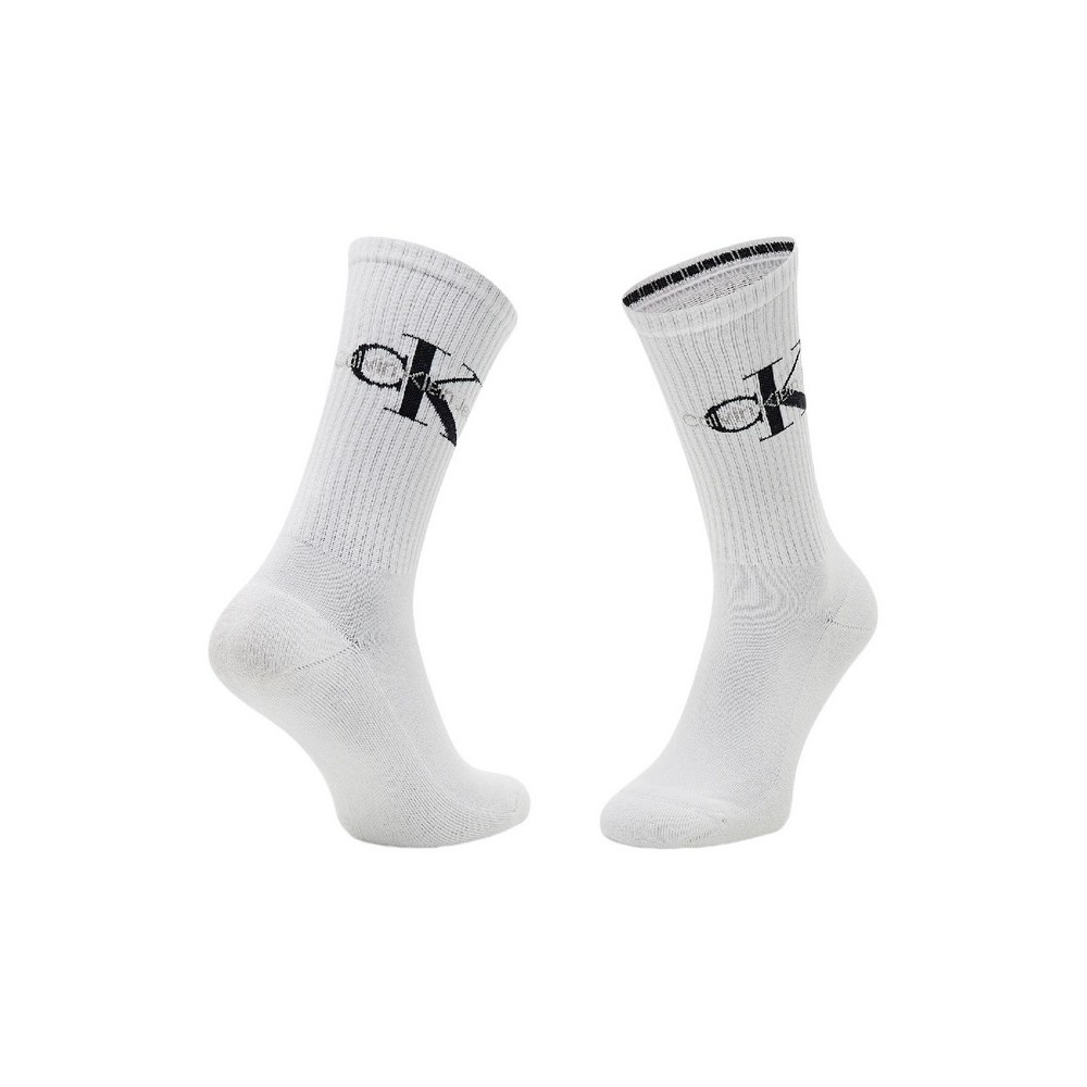 CALVIN KLEIN MEN SOCK 1P RIB ΚΑΛΤΕΣ ΑΝΔΡΙΚΕΣ WHITE