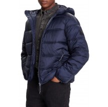 TOMMY JEANS HOODED LOGO PUFFER EXT ΜΠΟΥΦΑΝ ΑΝΔΡΙΚΟ NAVY