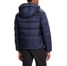 TOMMY JEANS HOODED LOGO PUFFER EXT ΜΠΟΥΦΑΝ ΑΝΔΡΙΚΟ NAVY