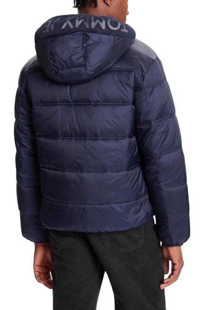 TOMMY JEANS HOODED LOGO PUFFER EXT ΜΠΟΥΦΑΝ ΑΝΔΡΙΚΟ NAVY