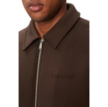 CALVIN KLEIN COOLING SPACER FZ SHIRT JACKE ΖΑΚΕΤΑ ΦΟΥΤΕΡ ΑΝΔΡΙΚΗ DARK BROWN