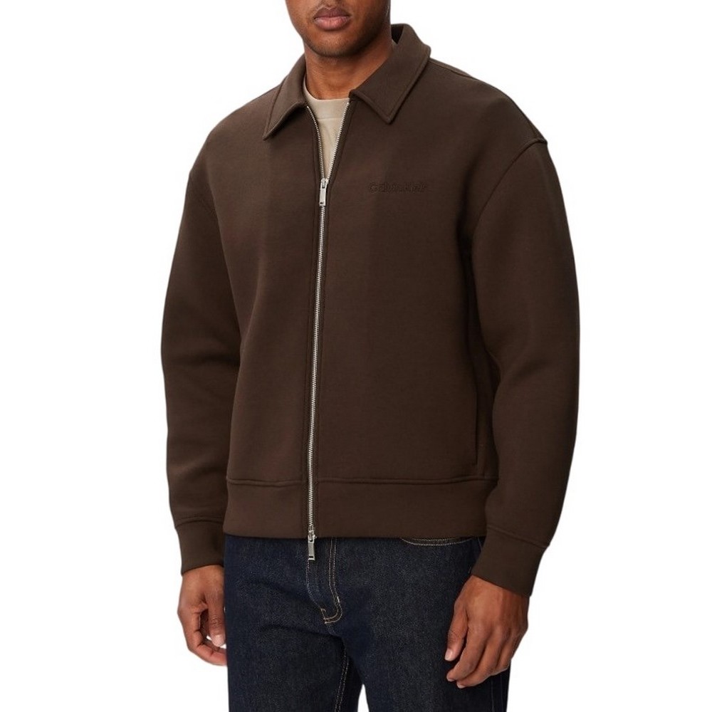 CALVIN KLEIN COOLING SPACER FZ SHIRT JACKE ΖΑΚΕΤΑ ΦΟΥΤΕΡ ΑΝΔΡΙΚΗ DARK BROWN