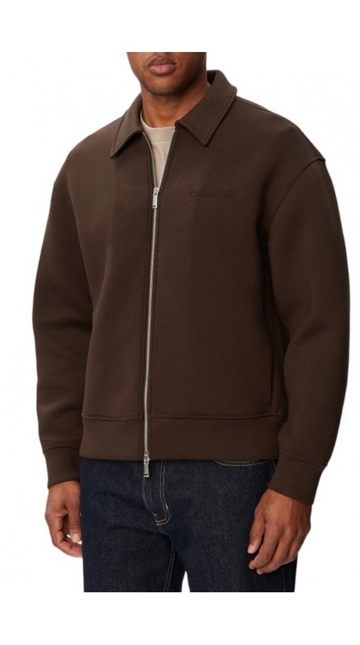 CALVIN KLEIN COOLING SPACER FZ SHIRT JACKE ΖΑΚΕΤΑ ΦΟΥΤΕΡ ΑΝΔΡΙΚΗ DARK BROWN