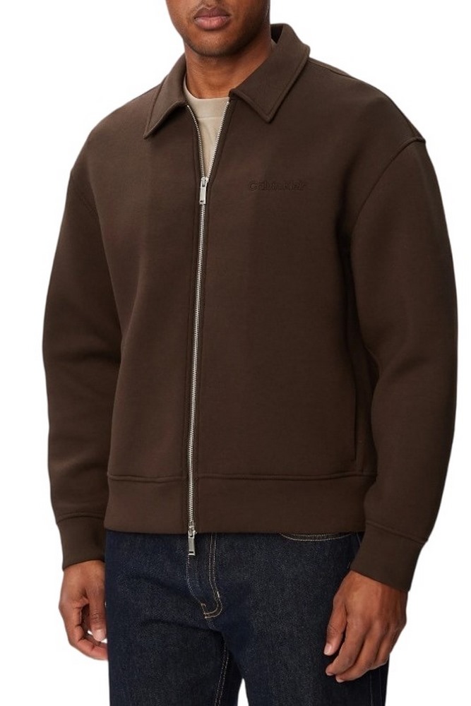 CALVIN KLEIN COOLING SPACER FZ SHIRT JACKE ΖΑΚΕΤΑ ΦΟΥΤΕΡ ΑΝΔΡΙΚΗ DARK BROWN