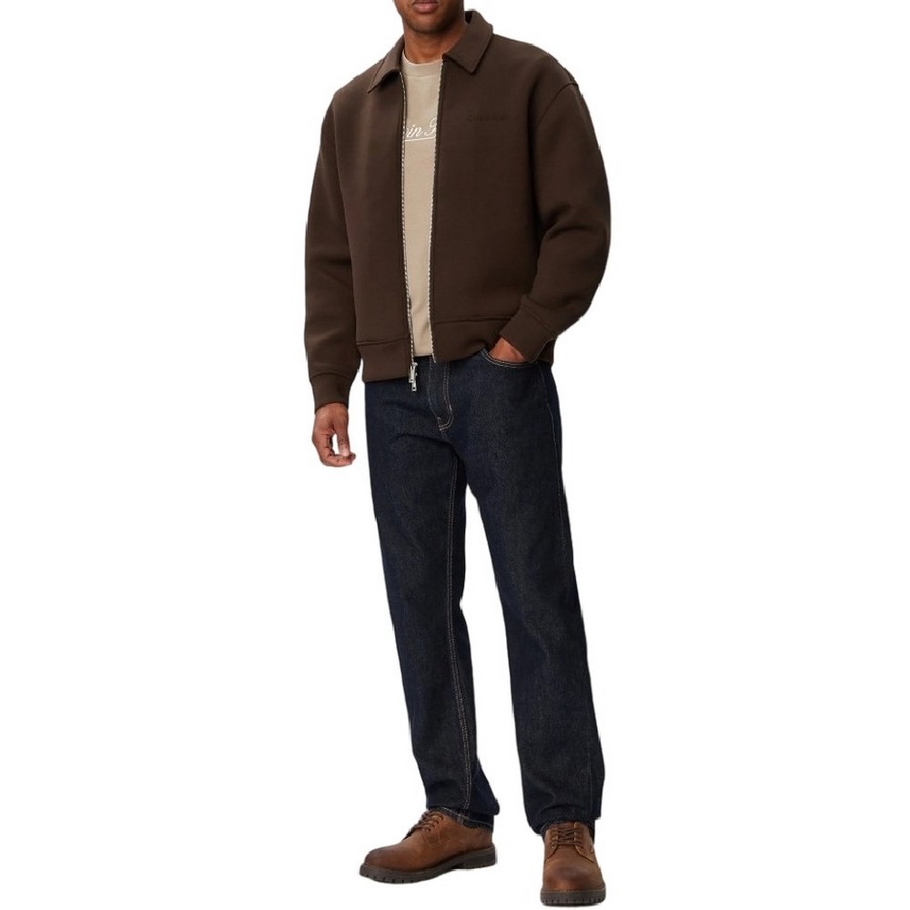 CALVIN KLEIN COOLING SPACER FZ SHIRT JACKE ΖΑΚΕΤΑ ΦΟΥΤΕΡ ΑΝΔΡΙΚΗ DARK BROWN