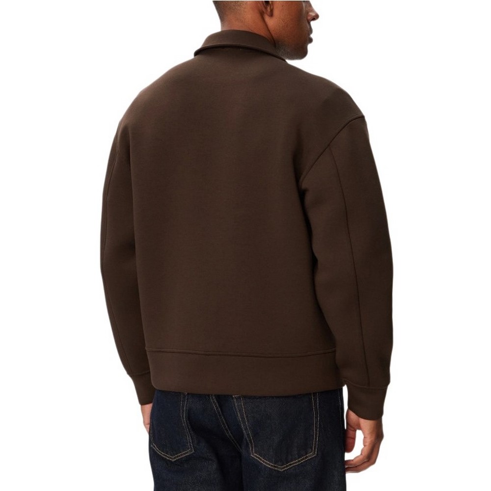 CALVIN KLEIN COOLING SPACER FZ SHIRT JACKE ΖΑΚΕΤΑ ΦΟΥΤΕΡ ΑΝΔΡΙΚΗ DARK BROWN