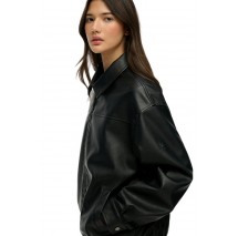 SUPERDRY COLLARED OVERSIZED BOMBER ΜΠΟΥΦΑΝ ΓΥΝΑΙΚΕΙΟ BLACK