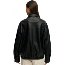 SUPERDRY COLLARED OVERSIZED BOMBER ΜΠΟΥΦΑΝ ΓΥΝΑΙΚΕΙΟ BLACK