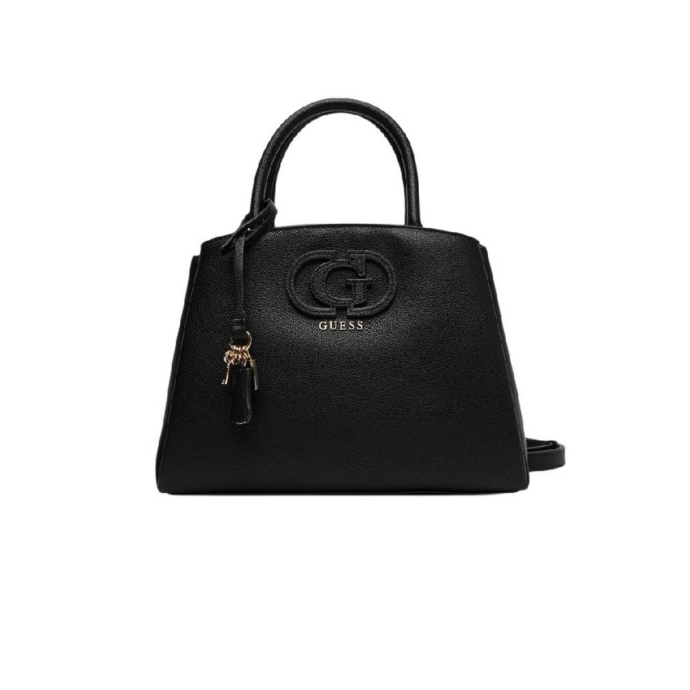 GUESS ISOLA 3 COMP SATCHEL ΤΣΑΝΤΑ ΓΥΝΑΙΚΕΙΑ BLACK