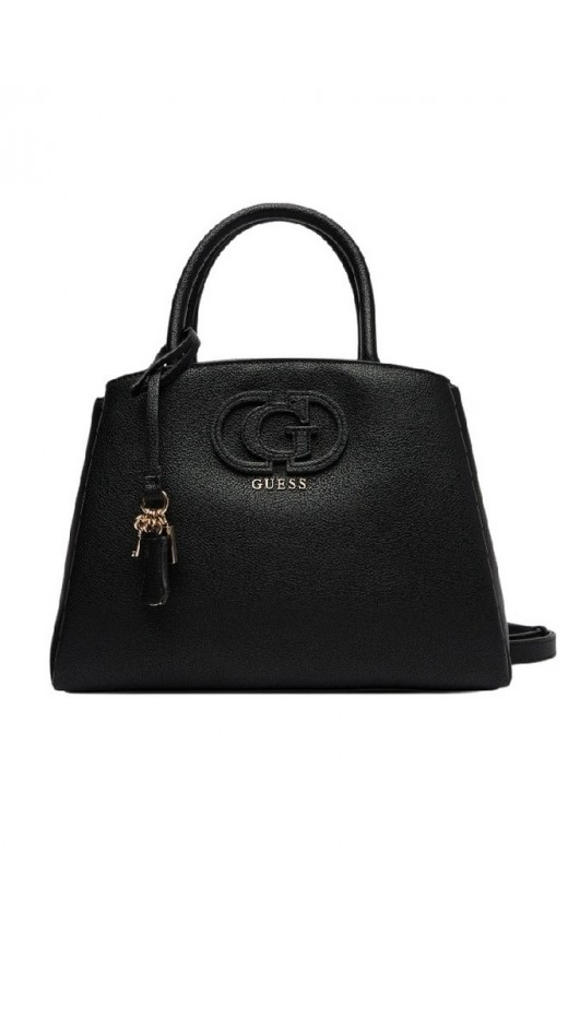 GUESS ISOLA 3 COMP SATCHEL ΤΣΑΝΤΑ ΓΥΝΑΙΚΕΙΑ BLACK
