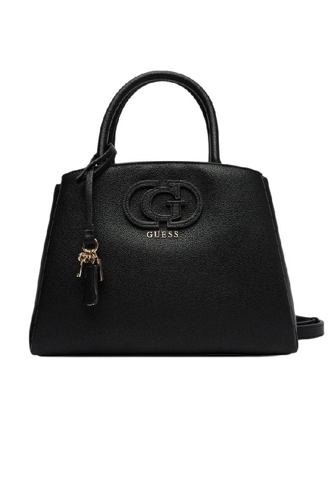 GUESS ISOLA 3 COMP SATCHEL ΤΣΑΝΤΑ ΓΥΝΑΙΚΕΙΑ BLACK