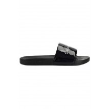 CALVIN KLEIN JEANS SLIDE SILVER MONOGRAM ΠΑΝΤΟΦΛΑ ΓΥΝΑΙΚΕΙΑ BLACK