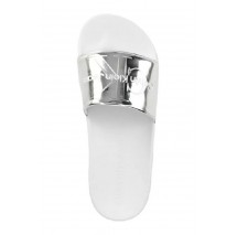 CALVIN KLEIN JEANS SLIDE SILVER MONOGRAM ΠΑΝΤΟΦΛΑ ΓΥΝΑΙΚΕΙΑ SILVER