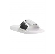 CALVIN KLEIN JEANS SLIDE SILVER MONOGRAM ΠΑΝΤΟΦΛΑ ΓΥΝΑΙΚΕΙΑ SILVER