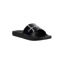 CALVIN KLEIN JEANS SLIDE SILVER MONOGRAM ΠΑΝΤΟΦΛΑ ΓΥΝΑΙΚΕΙΑ BLACK