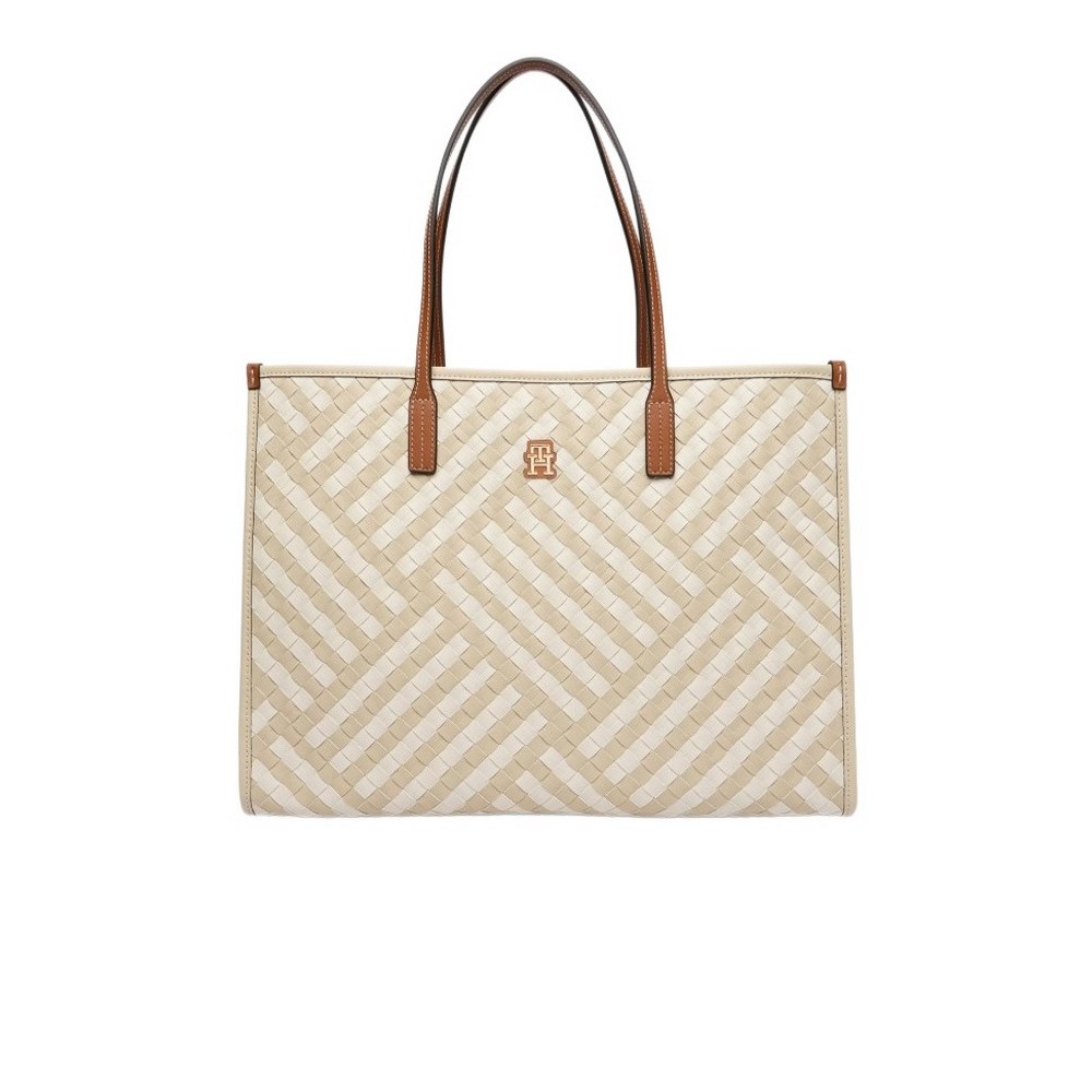 TOMMY HILFIGER CITY TOTE ΤΣΑΝΤΑ ΓΥΝΑΙΚΕΙΑ NEUTRAL