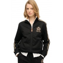 SUPERDRY D3 SDSW COUNTRY CLUB TRACK TOP ΦΟΥΤΕΡ ΖΑΚΕΤΑ ΓΥΝΑΙΚΕΙΑ BLACK