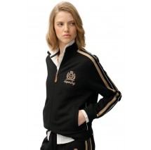 SUPERDRY D3 SDSW COUNTRY CLUB TRACK TOP ΦΟΥΤΕΡ ΖΑΚΕΤΑ ΓΥΝΑΙΚΕΙΑ BLACK