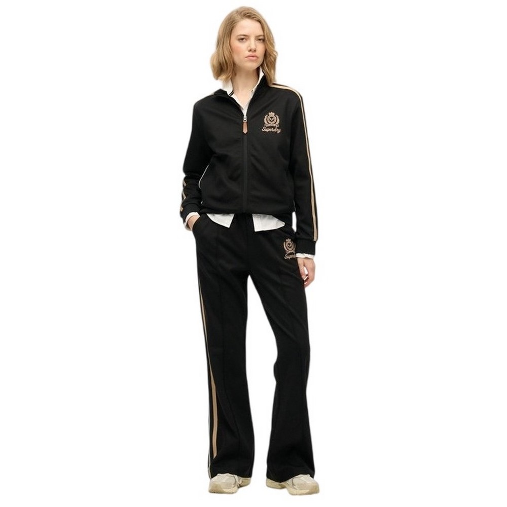 SUPERDRY D3 SDSW COUNTRY CLUB TRACK TOP ΦΟΥΤΕΡ ΖΑΚΕΤΑ ΓΥΝΑΙΚΕΙΑ BLACK