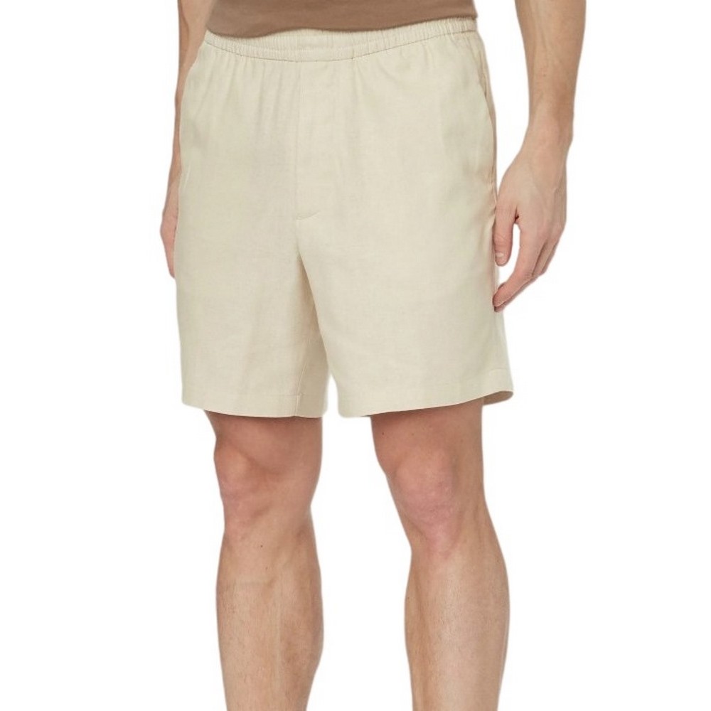 CALVIN KLEIN STRAIGHT LINEN 7" PULL ON SHORT ΣΟΡΤΣ ΑΝΔΡΙΚΟ SAND