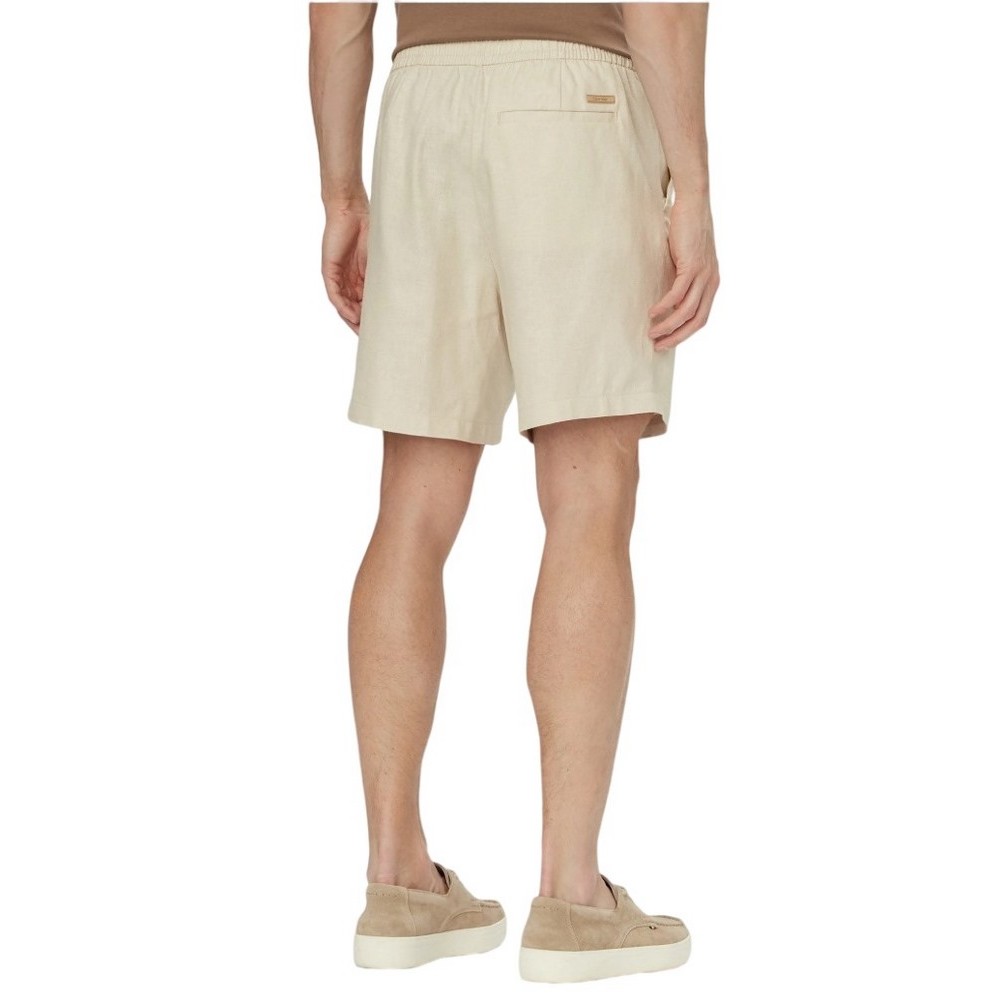 CALVIN KLEIN STRAIGHT LINEN 7" PULL ON SHORT ΣΟΡΤΣ ΑΝΔΡΙΚΟ SAND