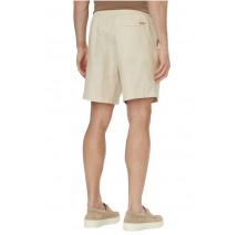 CALVIN KLEIN STRAIGHT LINEN 7" PULL ON SHORT ΣΟΡΤΣ ΑΝΔΡΙΚΟ SAND