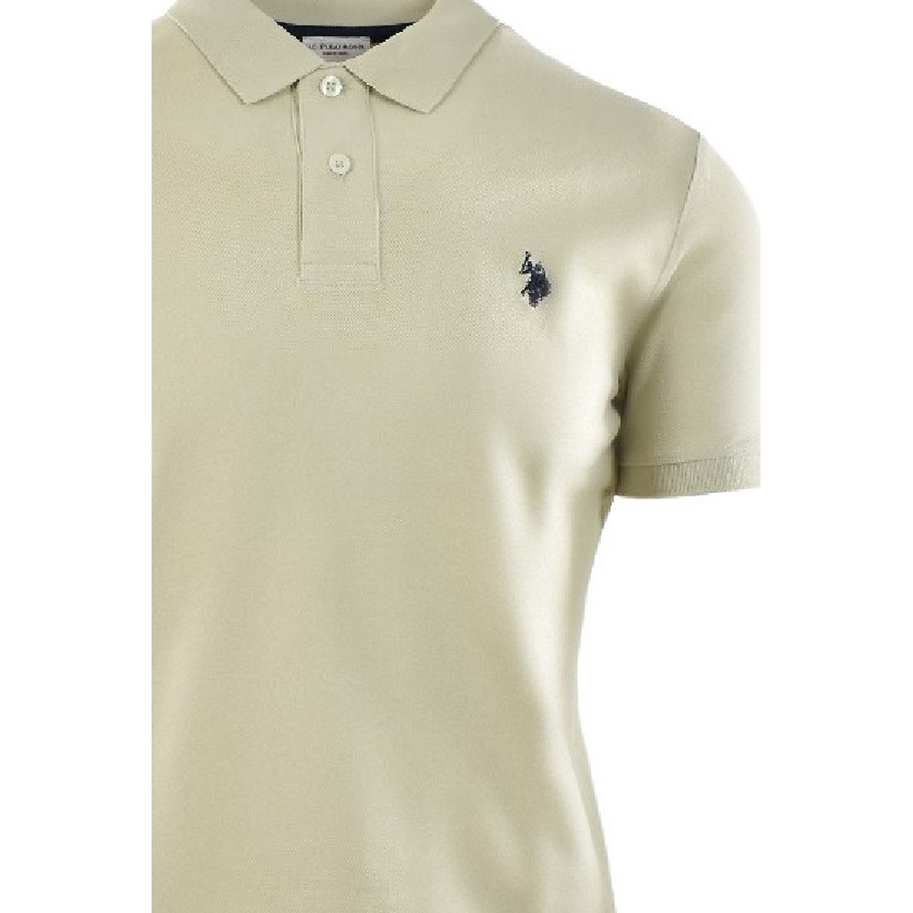 U.S POLO ASSN  41029 POLO T-SHIRT ΜΠΛΟΥΖΑ ΑΝΔΡΙΚΗ BEIGE