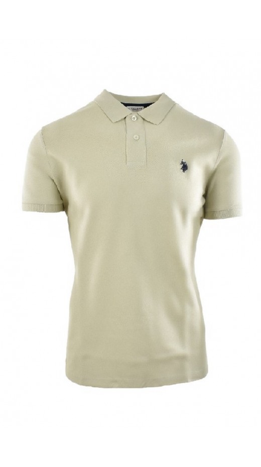 U.S POLO ASSN  41029 POLO T-SHIRT ΜΠΛΟΥΖΑ ΑΝΔΡΙΚΗ BEIGE