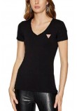 GUESS SS VN MINI TRIANGLE TEE TSHIRT ΓΥΝΑΙΚΕΙΟ BLACK