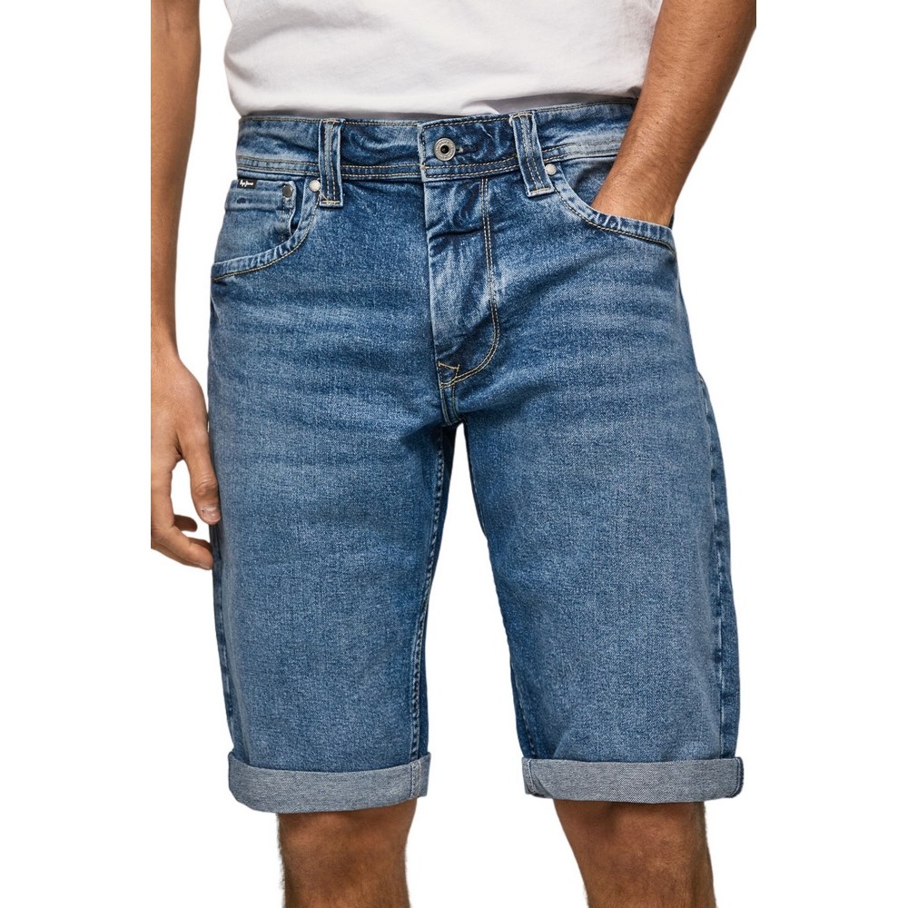 PEPE  JEANS CASH SHORT ΒΕΡΜΟΥΔΑ ΑΝΔΡΙΚΗ BLUΕ DENIM