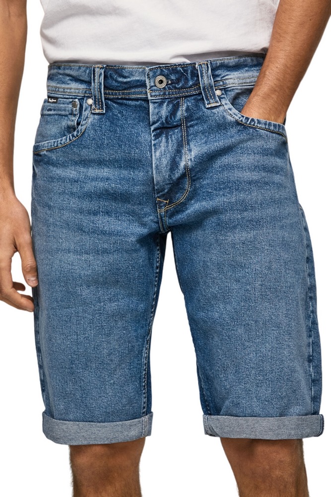 PEPE  JEANS CASH SHORT ΒΕΡΜΟΥΔΑ ΑΝΔΡΙΚΗ BLUΕ DENIM