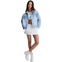 CALVIN KLEIN JEANS DAD DENIM JACKET ΜΠΟΥΦΑΝ ΓΥΝΑΙΚΕΙΟ BLUΕ DENIM