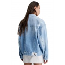 CALVIN KLEIN JEANS DAD DENIM JACKET ΜΠΟΥΦΑΝ ΓΥΝΑΙΚΕΙΟ BLUΕ DENIM