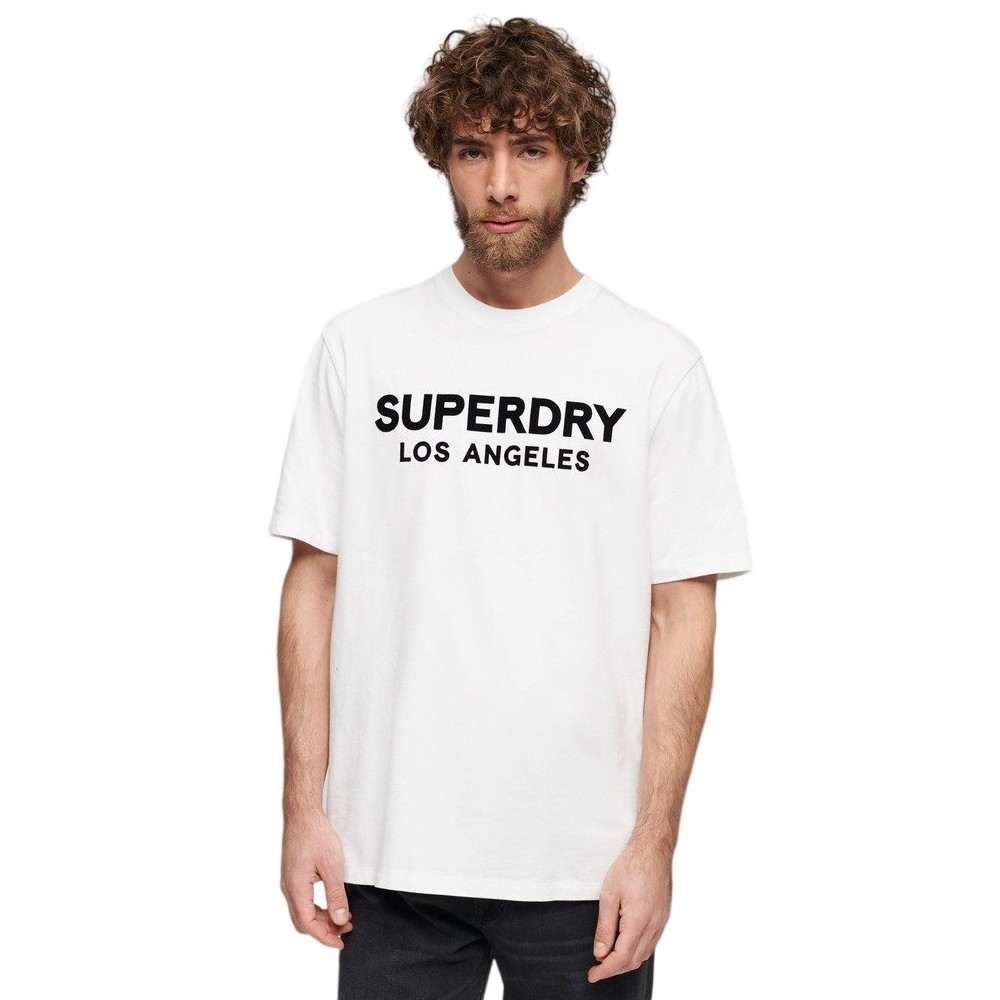 SUPERDRY LUXURY SPORT LOOSE T-SHIRT ΜΠΛΟΥΖΑ ΑΝΔΡΙΚΗ WHITE