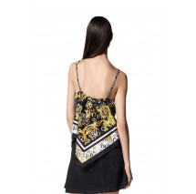 VERSACE JEANS COUTURE  PLACED LOGO ENVERS SATIN PANEL LOGO COUTURE ΜΠΛΟΥΖΑ ΓΥΝΑΙΚΕΙΑ BLACK