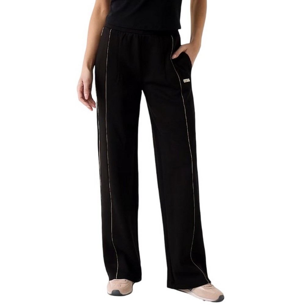 GUESS GEORGIA WIDE LEG PANTS ΦΟΡΜΑ ΓΥΝΑΙΚΕΙΑ BLACK