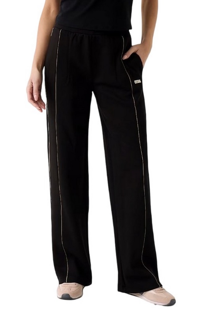 GUESS GEORGIA WIDE LEG PANTS ΦΟΡΜΑ ΓΥΝΑΙΚΕΙΑ BLACK