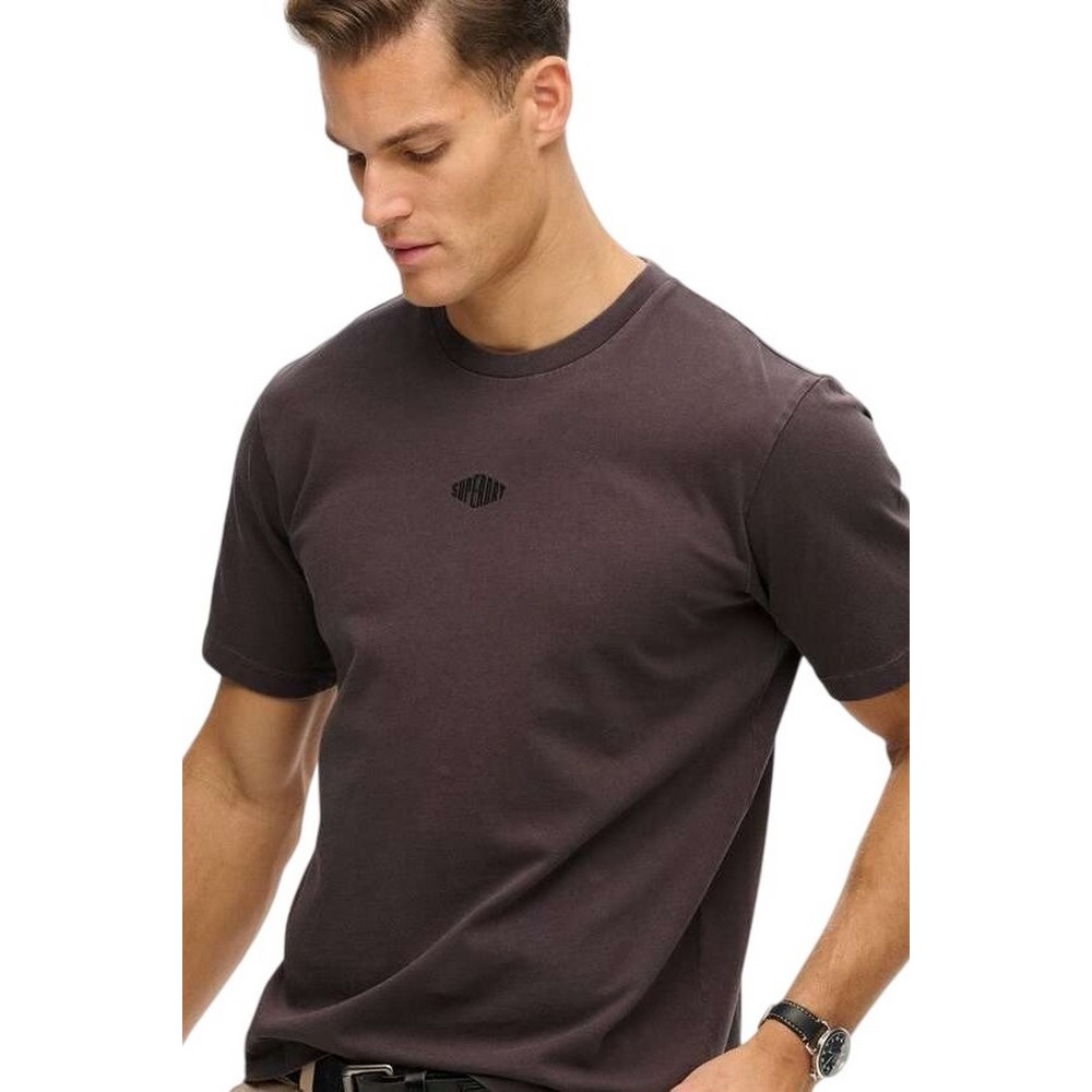 SUPERDRY D2 OVIN MICRO LOGO T-SHIRT ΜΠΛΟΥΖΑ ΑΝΔΡΙΚΗ BROWN
